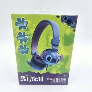 New Disney Stitch Kids Safe Volume Limiting Headphones Ages 6+